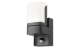 Buitenlamp Veroni zwart RAL 9011 + PIR bewegingssensor | LED 7.5W - 380 Lumen | koelwit 4000K | waterdicht IP54 - LEDPLANET.NL