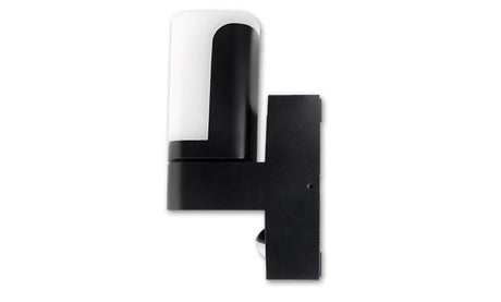 Applique extérieure Veroni noire RAL 9011 + détecteur de mouvement PIR | LED 7,5 W - 380 lumens | blanc froid 4000 K | étanche IP54 - LEDPLANET.NL