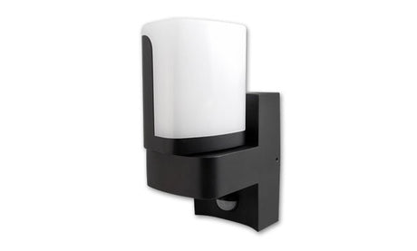 Applique extérieure Veroni noire RAL 9011 + détecteur de mouvement PIR | LED 7,5 W - 380 lumens | blanc froid 4000 K | étanche IP54 - LEDPLANET.NL