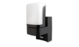 Buitenlamp Veroni zwart RAL 9011 + PIR bewegingssensor | LED 7.5W - 380 Lumen | koelwit 4000K | waterdicht IP54 - LEDPLANET.NL