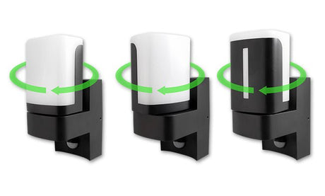 Applique extérieure Veroni noire RAL 9011 + détecteur de mouvement PIR | LED 7,5 W - 380 lumens | blanc froid 4000 K | étanche IP54 - LEDPLANET.NL