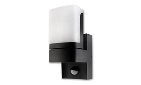 Buitenlamp Veroni zwart RAL 9011 + PIR bewegingssensor, LED 7.5W, 380 Lumen, koelwit 4000K, waterdicht IP54