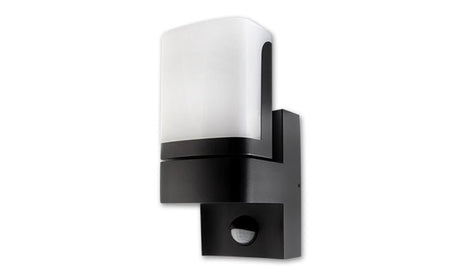 Buitenlamp Veroni zwart RAL 9011 + PIR bewegingssensor | LED 7.5W - 380 Lumen | koelwit 4000K | waterdicht IP54 - LEDPLANET.NL