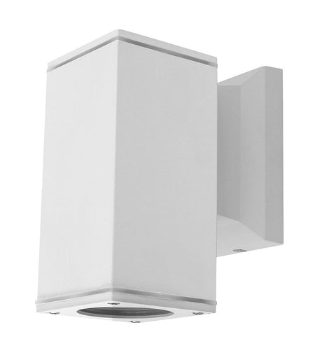 Buitenlamp vierkant wit | enkele GU10 lampvoet voor één spot | waterdicht IP65 - LEDPLANET.NL