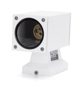 Buitenlamp vierkant wit | enkele GU10 lampvoet voor één spot | waterdicht IP65 - LEDPLANET.NL
