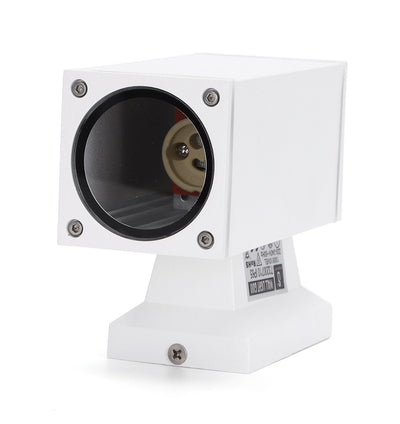 Applique extérieure carrée blanche | douille GU10 simple pour un seul spot | étanche IP65 - LEDPLANET.NL