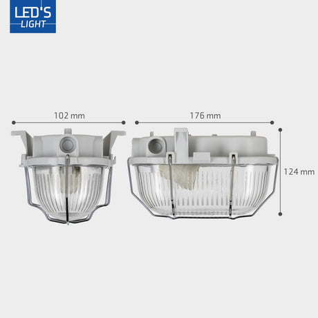 Applique murale extérieure Bulkhead IP44 – Grise – Sans ampoule – E27