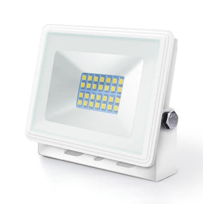 LED bouwlamp schijnwerper 20W vervangt 180W, koelwit 4000K, 120°, IP65, wit