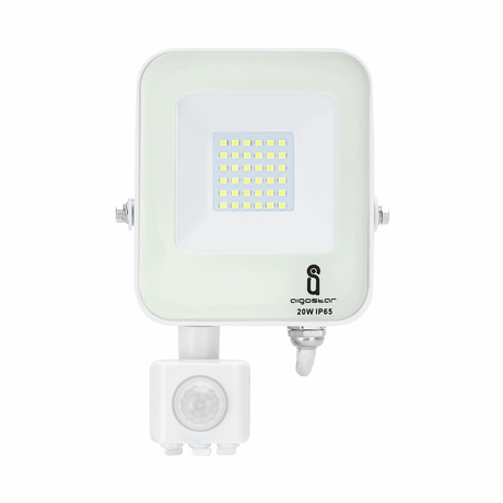 Buitenlamp met sensor, LED schijnwerper 20W vervangt 200W, koelwit 4000K