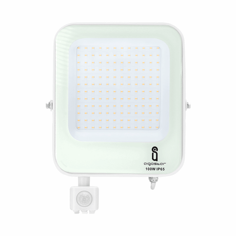 Projecteur extérieur blanc avec détecteur de mouvement IR | LED 100 W~8900 lm=900 W | blanc froid 4000 K | étanche IP65 - LEDPLANET.NL