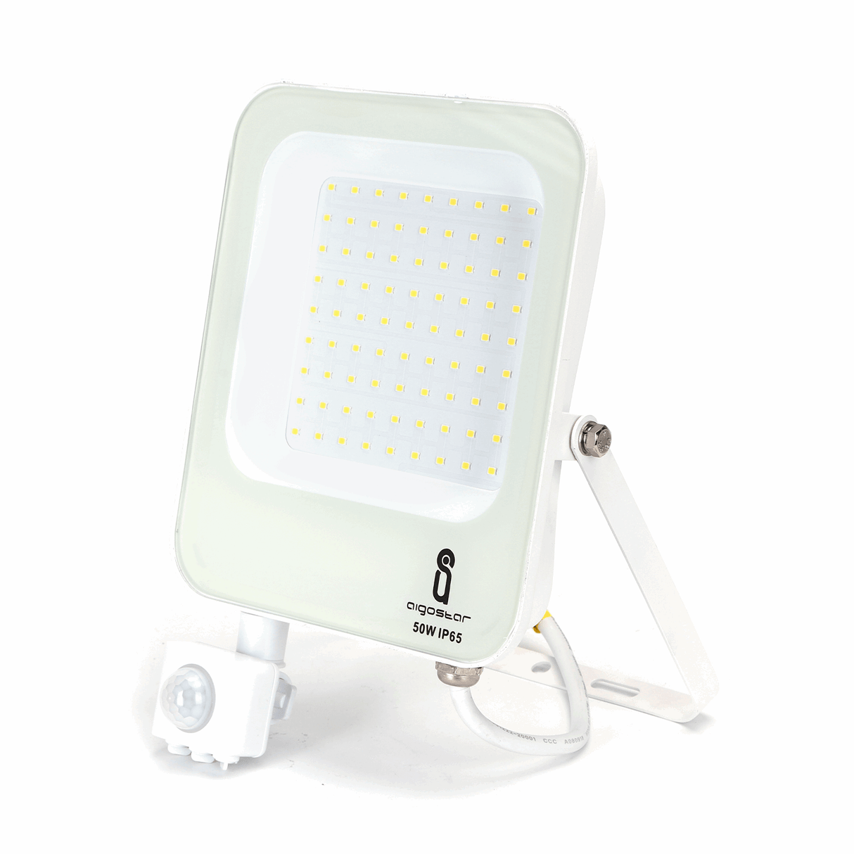 Buitenlamp wit met IR bewegingssensor | LED 50W~4700Lm=500W schijnwerper | daglichtwit 6500K | waterdicht IP65 - LEDPLANET.NL