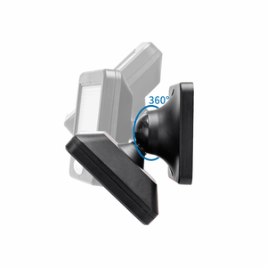 Lampe extérieure noire solaire | projecteur LED de chantier 0.64W~80 lumens | blanc lumière du jour 6500K | IP44 - câble de 2 mètres