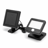 Buitenlamp zwart Solar | LED bouwlamp 0.64W~80 Lumen schijnwerper | daglichtwit 6500K | IP44 - 2 meter kabel - LEDPLANET.NL