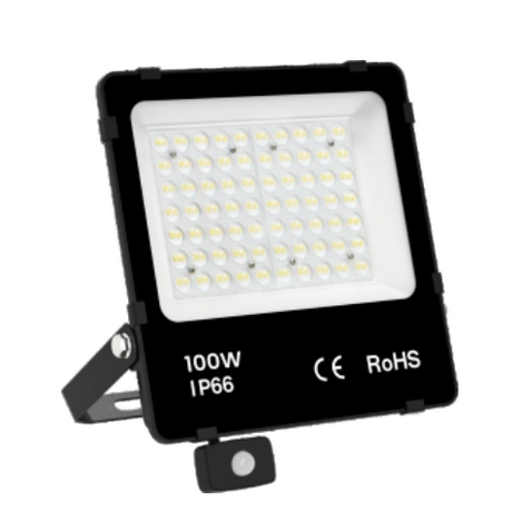 LED Schijnwerper 100W 9600lm IP66 met bewegingssensor voor buitenlampen bewegingssensor