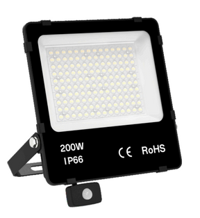 LED Schijnwerper 200W, 30.000 lm, Bewegingssensor, 90°, IP66