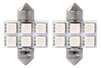 Lampe automobile C5W 2 pièces 31 mm bleue | feston LED SV8.5 0,68 W - 12 V CC - LEDPLANET.NL