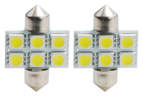 Ampoule automobile C5W 2 pièces 31 mm blanche | LED festoon SV8.5 1,44 W - 12 V CC - LEDPLANET.NL
