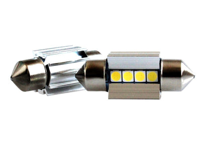 C5W LED festoon 31mm CAN-BUS, daglichtwit 6000K, 4-SMD heatsink, 2W, 12V, 2 stuks