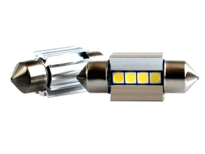 C5W LED festoon 31mm CAN-BUS, daglichtwit 6000K, 4-SMD heatsink, 2W, 12V, 2 stuks