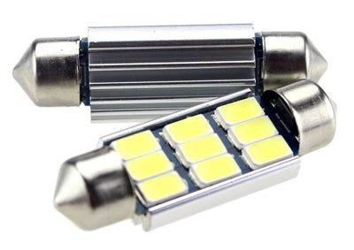 C5W LED festoon 39mm CAN-BUS, daglichtwit 6000K, 9-SMD heatsink, 1.68W, 290 lm, 12V, 2 stuks