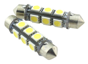 C5W LED festoon 43mm, daglichtwit 6000K, 12-SMD, 3W, 12V, 2 stuks