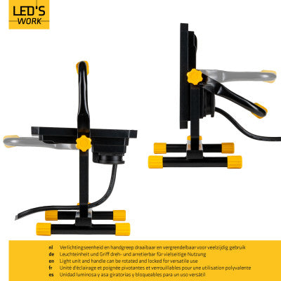 LED Werklamp 5500 lumen - 50W - Koelwit 4000K - 2 Stopcontacten - IP54 - IK08