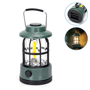 Groene dimbare LED noodlamp en campinglamp met handvat