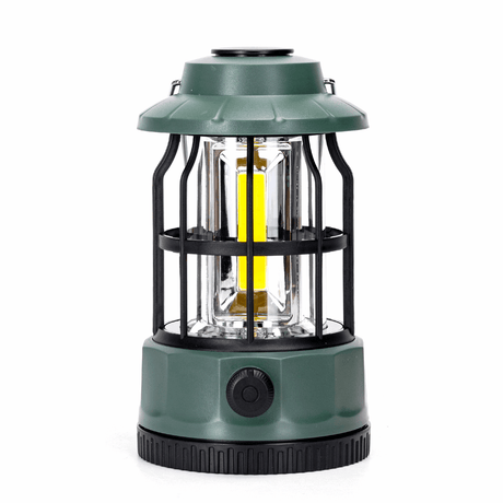 Noodlamp & campinglamp op batterijen, dimbare LED tentlamp met handvat, warmwit 3000K