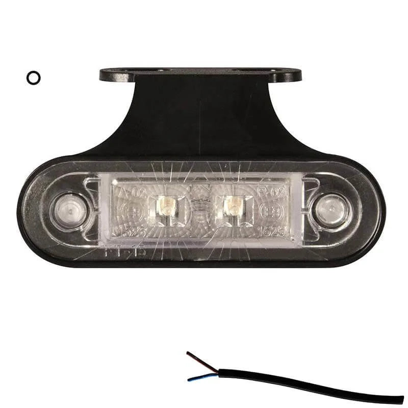 LED markeringslicht wit | 12-24v | 50cm. kabel | M10MV-400W