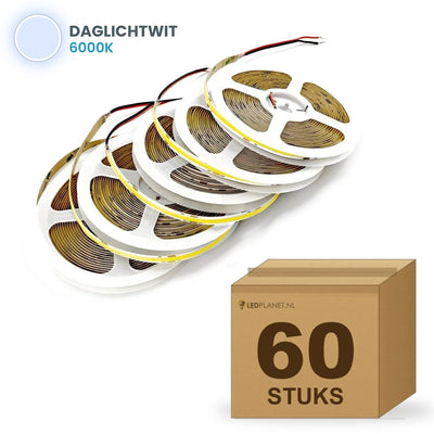 Doos met 60 rollen COB LED strip 24V daglichtwit 6000k