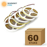 Doos met 60 rollen COB LED strip 24V warmwit 2700k