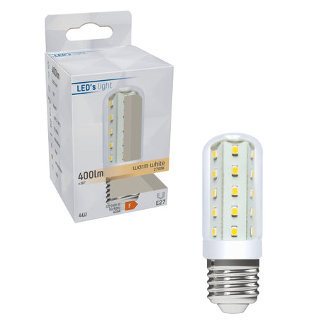 LED Lamp 400 lumen - 4W - Warmwit 2700K - E27 - T30 Buis - CRI 97 - Vervangt 35W Gloeilamp - Helder Glas
