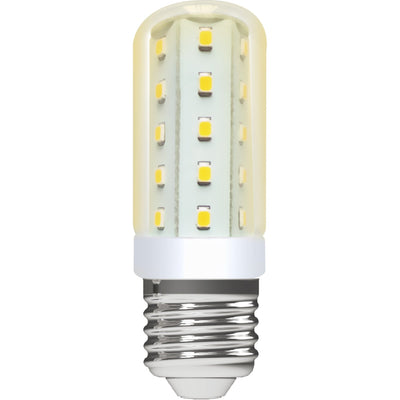 Ampoule LED 400 lumens - 4W - Blanc chaud 2700K - E27 - Tube T30 - IRC 97 - Remplace une ampoule à incandescence de 35W - Verre transparent