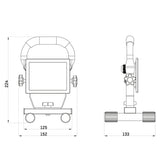 LED Werklamp 850 lumen - 10W - Koelwit 4000K - IP54 Spatwaterdicht - Inklapbaar - 1,5m Kabel