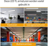 Rampe lumineuse LED TL 120cm - 2500 lumen - étanche IP65 - luminaire avec tube TL inclus - pour intérieur et extérieur