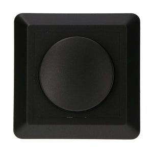 Bouton variateur complet LED's Light avec cadre - Noir - Compatible avec les cadres GIRA, JUNG et Busch-Jaeger
