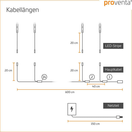 Kit d’éclairage LED pour escalier 1700 lumens - 15 marches - 80cm - Blanc chaud 2700K - Variable - 15 pièces