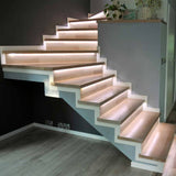 Kit d’éclairage LED pour escalier 1700 lumens - 15 marches - 80cm - Blanc chaud 2700K - Variable - 15 pièces