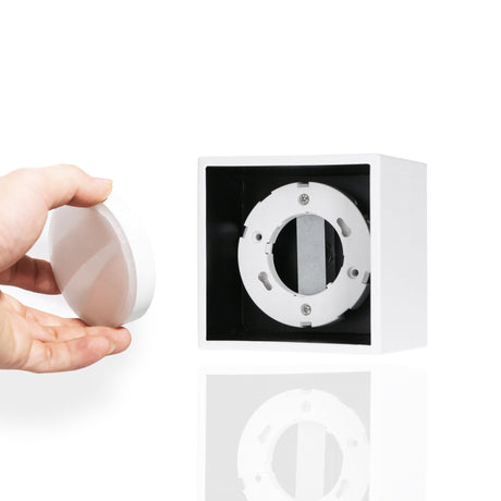 Plafonnier LED Cube LED’s Light – 1 point lumineux – Lumière orientable – Acier – 10 x 8 cm – Blanc