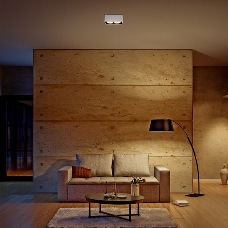 Plafonnier LED Cube LED’s Light – 2 points lumineux – Lumière orientable – Acier – 20 x 8 cm – Blanc