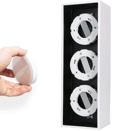 Plafonnier LED Cube LED’s Light – 3 points lumineux – Lumière orientable – Acier – 30 x 8 cm – Blanc