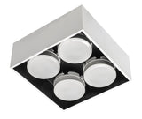 LED's Light Cube LED Plafondlamp - 4 lichtpunten - Draaibaar licht - Staal - 20 x 20 cm - Wit