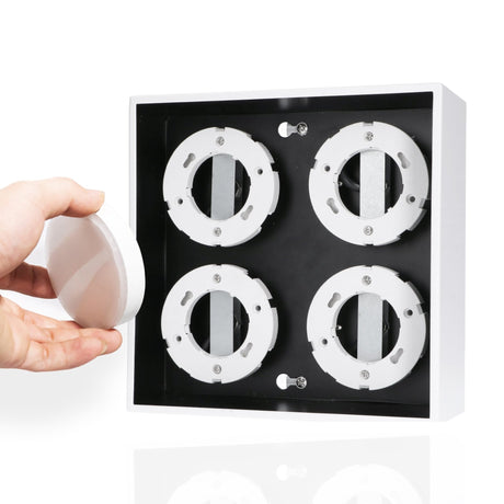 Plafonnier LED LED's Light Cube - 4 points lumineux - Éclairage orientable - Acier - 20 x 20 cm - Blanc