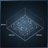 LED's Light Cube LED Plafondlamp - 4 lichtpunten - Draaibaar licht - Staal - 20 x 20 cm - Wit