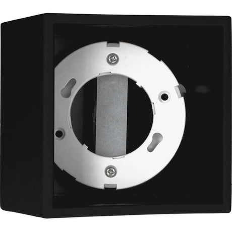 Plafonnier Cube avec 1 point lumineux - Éclairage orientable - Acier - 10 x 8 cm - Noir