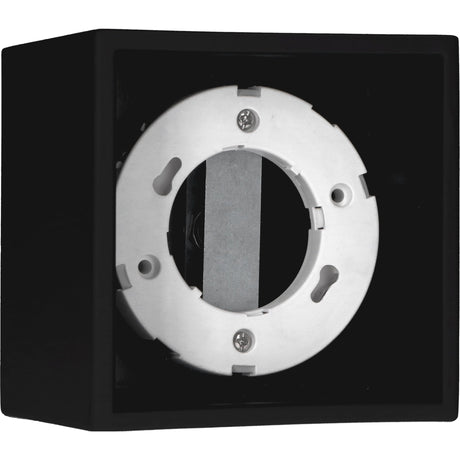 Plafonnier Cube avec 1 point lumineux - Éclairage orientable - Acier - 10 x 8 cm - Noir
