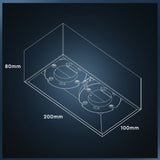 LED's Light Cube LED Plafondlamp - 2 lichtpunten - Draaibaar licht - Staal - 20 x 8 cm - Zwart