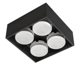 LED Plafondarmatuur Zwart - 4x GX53 Fitting - Draaibaar - 20x20 cm - Staal