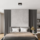 LED Plafondarmatuur Zwart - 4x GX53 Fitting - Draaibaar - 20x20 cm - Staal