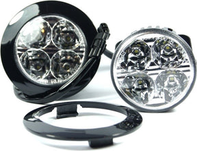 Dagrijverlichting set 2 stuks, Ø 70 mm, LED mistlampen, E4 merk gekeurd, 12V & 24V